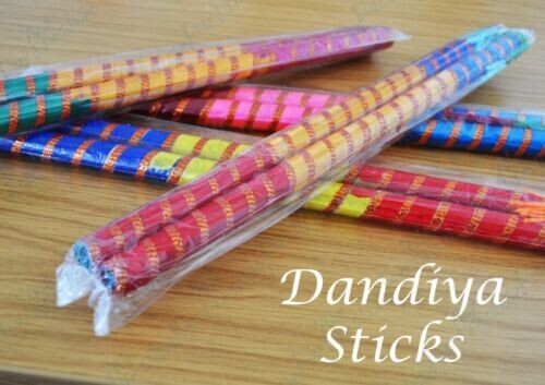 100x Dandiya Sticks Pairs for Garba Celebrations Indian Dandiya Sticks Pair