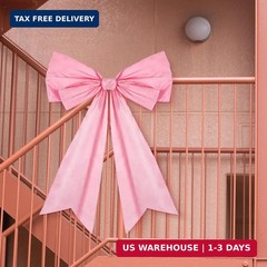 1 Pcs Large Pink Coquette Bow for Backdrop 27.6 x 21.7 Inches Big Pink Bows Room
