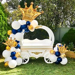 16Pcs Crown Balloons, Large Gold Crown Mylar Foil Balloon for Birthday Wedding