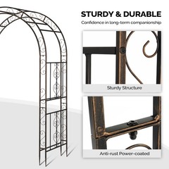 Metal Arch 7 FT Backdrop Stand Archway, Wedding Arch Stand for Party Decoration
