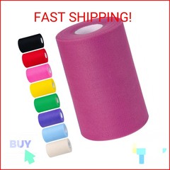 Deep Rose Red Tulle Fabric Rolls 6 Inch by 100 Yards (300 feet) Tulle Roll Spool