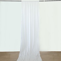 5 ft x 20 ft WHITE Polyester Ceiling Drapes Backdrop CURTAIN PANEL Party Events