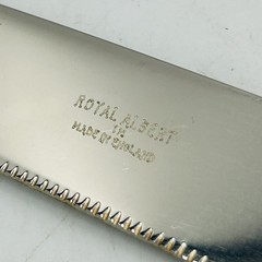 Vtg Royal Albert Old Country Roses Cake Knife Made In England Bone China 9.5”