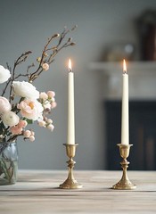 Homeology 10″ Classic Taper Candles, Ivory, 4-Pack, 7-8 Hours Long 4PK, Ivory