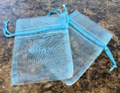 50 Light Blue Birdseed Bags, Organic Wedding Toss , All Natural, Eco-friendly