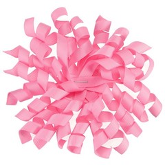 6 Pcs 4 Inch Grosgrain Curly Bows for Gift Wrapping Self-Adhesive Dark Pink