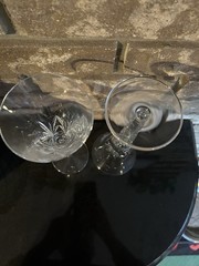 Waterford Crystal Swan Heart Wedding Toasting Champagne Flutes Set of 2