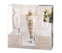 Glass 3 piece Vase Unity Sand Ceremony Set