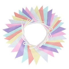 Soft Cotton Bunting Banner With 36 Triangle Flags For Any Event 10M/33 Ft