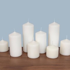 Stonebriar Unscented White Tall Pillar Candles 35 Hour Burning Candle Pillars