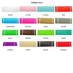 GLIMMER / SHIMMER Tulle Fabric Bolt 54″X40 yds Wedding Bridal Party Tutu Craft