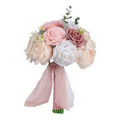 Elegant Wedding Bouquets Artificial Rose Flower Bunch for Bride and Bridesmaids