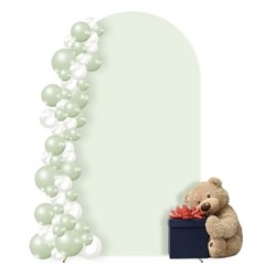 6FT Arch Backdrop Cover Fitted Spandex Backdrop Stand Cover Stretchy 6 Ft Sage