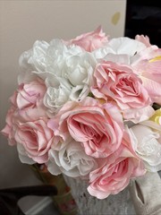 Luxurious Crystal White/Pink Flower Stand Wedding 13in Diameter No Stand Incl