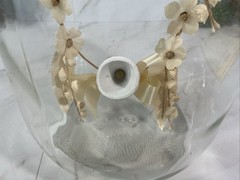 Vintage Bride & Groom Cake Topper ~Chalkware ~1950’s~UNIQUE IN JAR