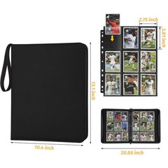 GERMUN 9 Pocket Card Binder, Premium Zip Trading Card Binder, 720 Double Side…