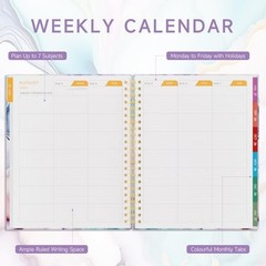 Teacher Planner 2026-2027, August 2026 – July 2027, 7 Periods Weekly and