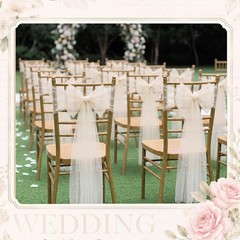Vintage Chair Sashes Embroidered Boho Bows Rustic Floral Ties for Wedding Bridal
