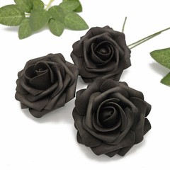 US Ship 25pcs Artificial Foam Rose Flower with Stem Decoration for Wedding Party