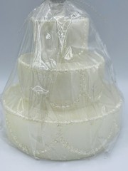 Crate & Barrel Wedding Cake Candle – Never Used