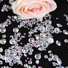 4000 Iridescent Faux Diamond Acrylic Beads VASE FILLERSs DIY Crafts Party Events