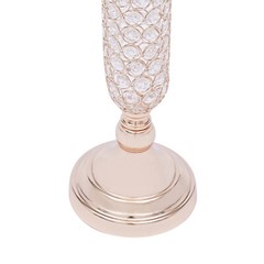 2 Pc Gold Crystal Trumpet Flower Vase Set 53 cm Tall Wedding Centerpiece