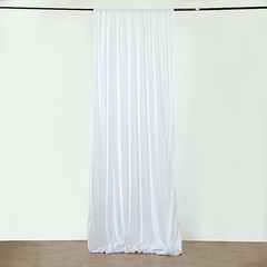 5 ft x 20 ft WHITE Polyester Ceiling Drapes Backdrop CURTAIN PANEL Party Events