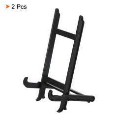 9″ Acrylic Plate Stand Holder, 2 Pack Table Use Picture Easel Frame Holder Black