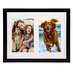 Picture Frames 8×10 Black Display 4×6 Double Mat Photos Frame Horizontal and …