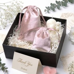 12pcs Velvet Drawstring Bags 3×4 Inches – Glossy Small Velvet – Rose Pink