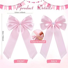 SRCVYLT 6 Pcs Valentines Candle Sticks Bow Taper Medium, pink red white