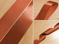 Terracotta 10mm 16mm 25mm 40mm Satin Ribbon For Scrapbooking Wrap Decorations