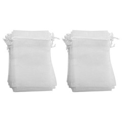 50 Pieces 4 by 6 Inch Organza Gift Bags Drawstring Jewelry Pouches Wedding4182