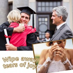 Elegant Wedding Tears Tissues Personalized 3 Ply Paper Handkerchiefs Party Favor