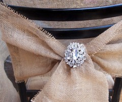 Burlap Rustic Wedding Party Country Barn Table Runners Fringed Edges Choose Size