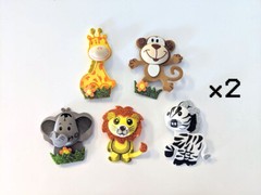 10 pc Safari Jungle Zoo Animals Foam Decorations Baby Shower Party Circus 3D EVA