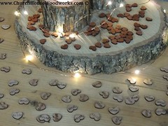 100 Bride and Groom wood hearts rustic wedding, venue decor, confetti, USA