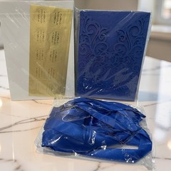 100PC Navy Blue Laser Cut Lace Invitation Pockets Envelope Bowknot Seal Wedding