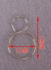 200Pcs 11X18mm Chrome Round Double Rings Hook Connectors Chandelier Lighting