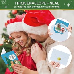 FLYAB Funny Christmas Cards Boxed – 24 Assorted Christmas Cards with Envelope…