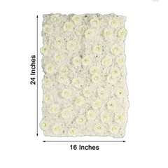 4 Cream Roses and Hydrangea Flowers Mat Wall Backdrop Panels Wedding Decorations