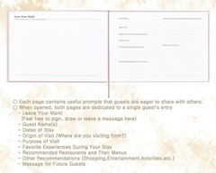 Pink Visitor Guest Book for Vacation Home Airbnb Rentals Hardcover 206 Pages
