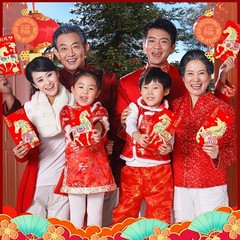 UPINS Chinese Lunar New Year Red Envelopes One Size, Gold Rainbow