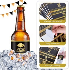 100Pcs Graduation Water Bottle Labels Black Gold Water Bottle Stickers Class of