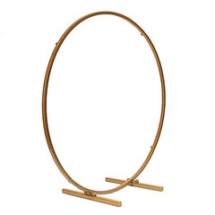 GOLD 24″ Round Metal FLORAL HOOP STANDING WREATH RING Party Events Decorations