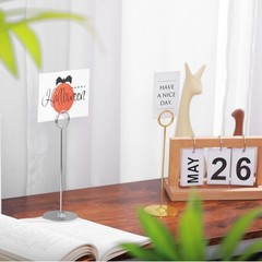 16 Pieces Table Card Holder 8 inches Table Number Holders Place Steel Card Ho…