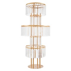 2Pcs 5 Tier Acrylic Flower Stand With Pendants Party Wedding Event Desktop Decor