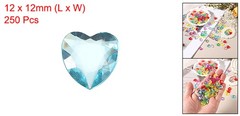 250Pcs Acrylic Heart Gems Heart Shaped Bauble Vase Fillers Ornaments Blue
