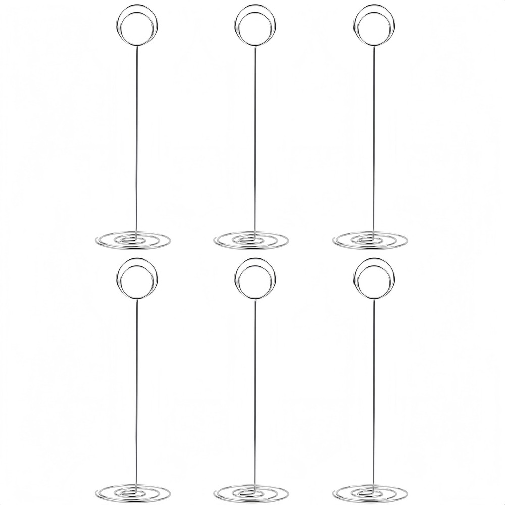 10 Pack 8.75 inch Tall Table Number Holders Place Inch-10pack, Silver