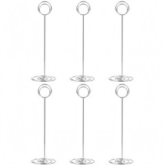 10 Pack 8.75 inch Tall Table Number Holders Place Inch-10pack, Silver